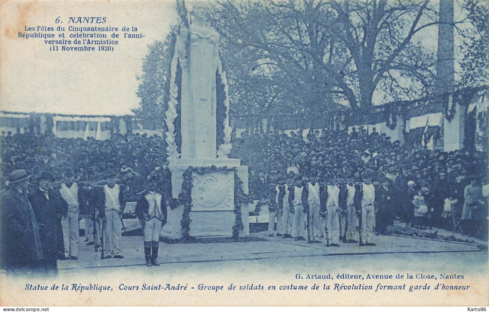 Nantes * Les Fêtes Du Cinquantenaire De La République Et Célébration De L'anniversaire De L'armistice 11 Nov 1920 - Nantes