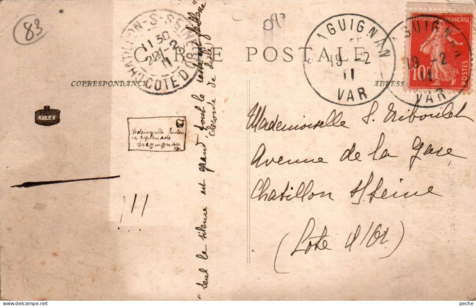 N°2629 W -cpa Chateaudouble -la Route De Castellane- - Sonstige & Ohne Zuordnung