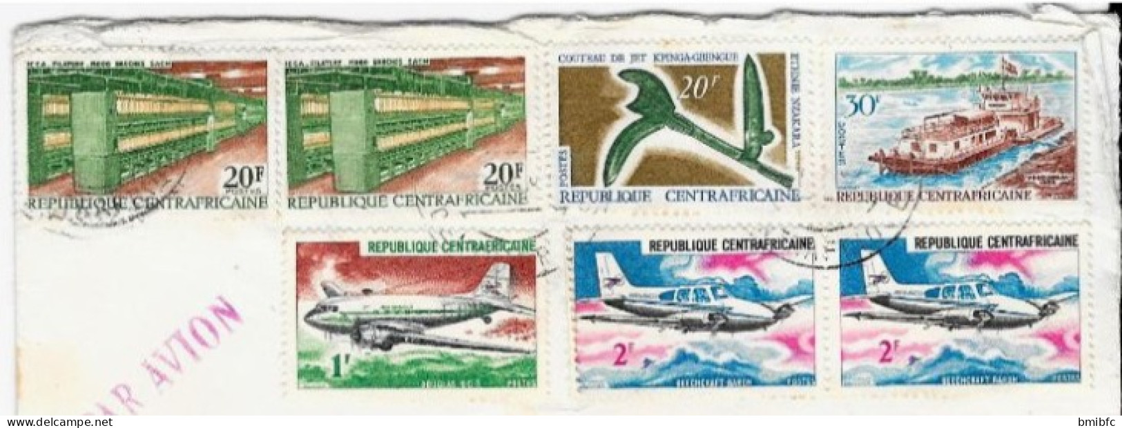 PAR AVION RÉPUBLIQUE CENTRAFRICAINE - Centraal-Afrikaanse Republiek