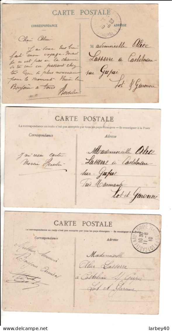 61 - TINCHEBRAY Anciens Etabilssements STE MARIE Place St Remy Mairie  - 3 Cartes Postales Ancienne - Autres & Non Classés