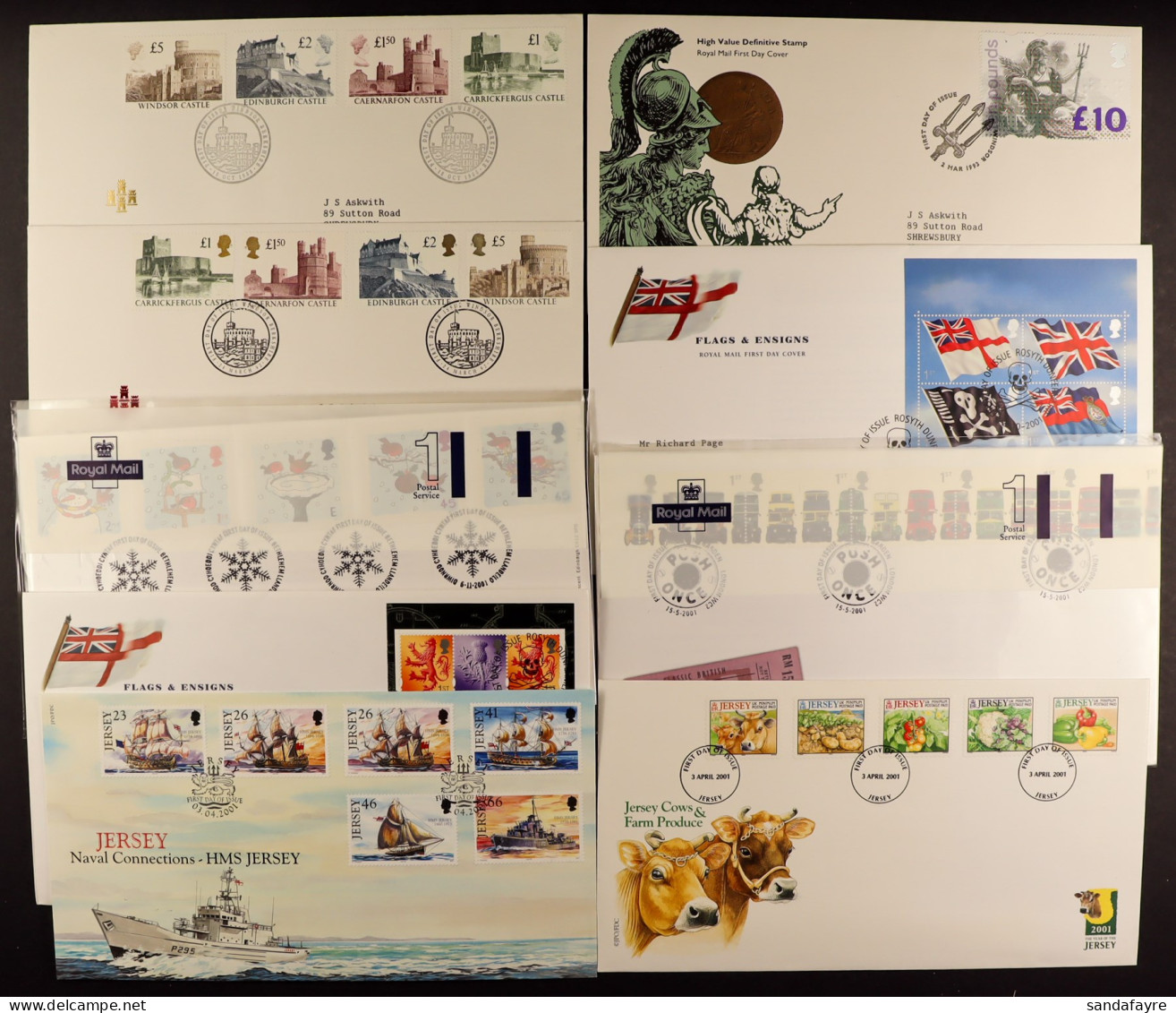 1970's-2000's COLLECTION Of Illustrated First Day Covers And Used PHQ Cards Cancelled By Fdi Cancels, In Two Albums & Lo - FDC
