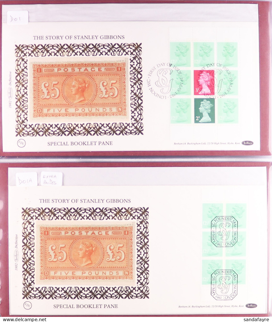 1982 - 1987 BENHAM LUXURY SILK DEFINITIVE SERIES Collection In 2 Beham Albums, Comprehensive From 1982 To 1987 (D01 - D6 - FDC