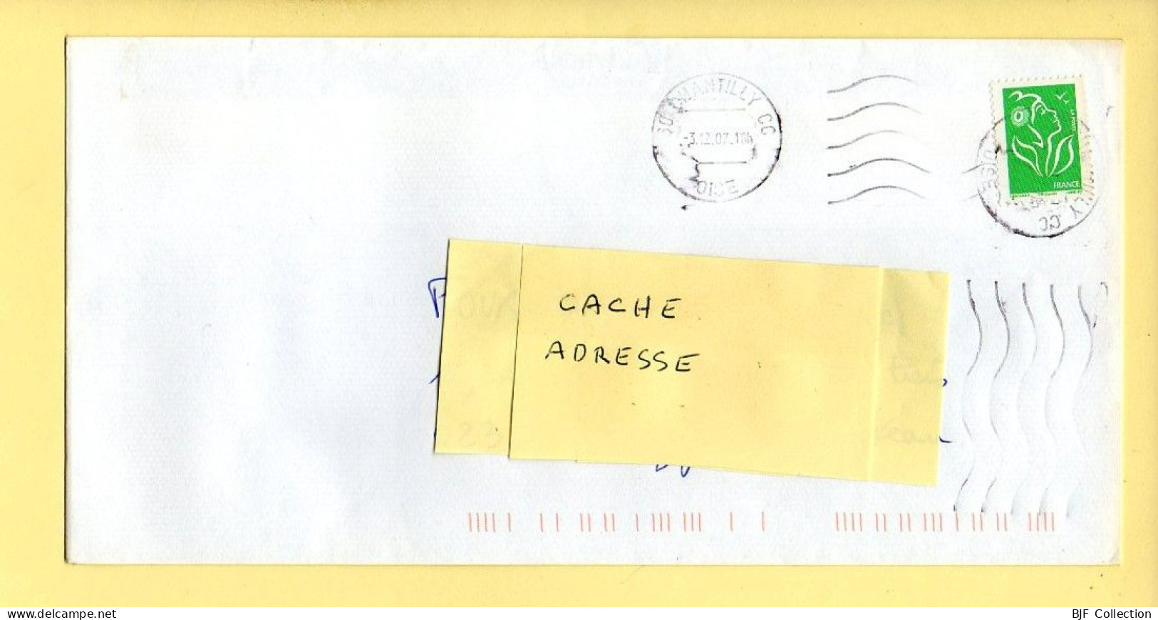 Oblitération Mécanique : FRANCE – 60 CHANTILLY CC Du 03/12/2007 (voir Timbre) - Mechanical Postmarks (Other)