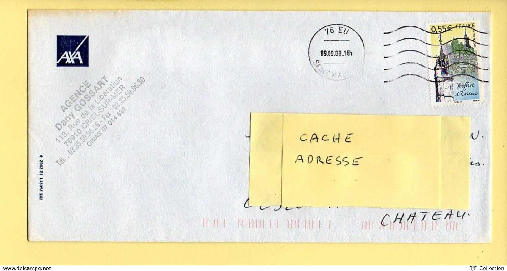 Oblitération Mécanique : FRANCE – 76 EU Du 09/09/2008 (voir Timbre) - Mechanical Postmarks (Other)
