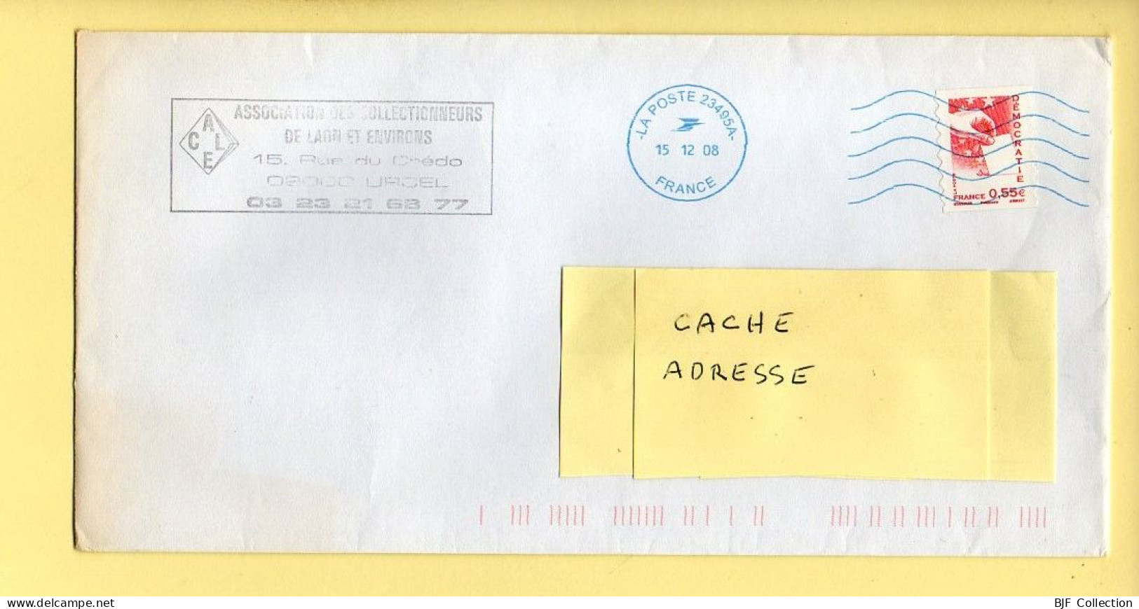 Oblitération Mécanique : Bleu / FRANCE LA POSTE – 23495A Du 15/12/2008 (voir Timbre) - Mechanical Postmarks (Other)