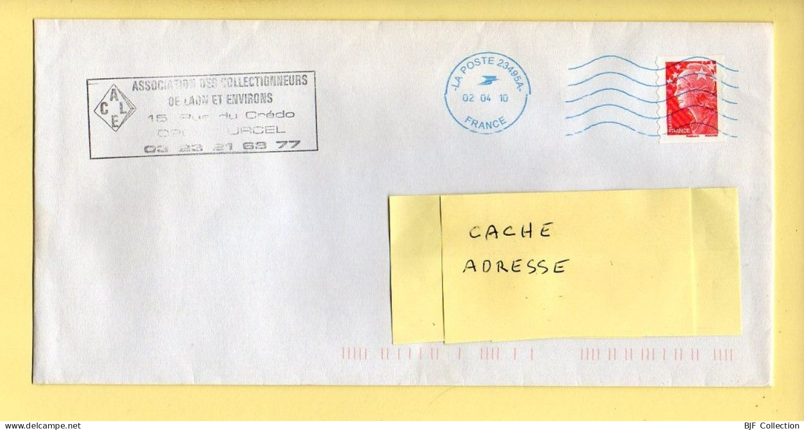 Oblitération Mécanique : Bleu / FRANCE LA POSTE – 23495A Du 02/04/2010 (voir Timbre) - Mechanical Postmarks (Other)