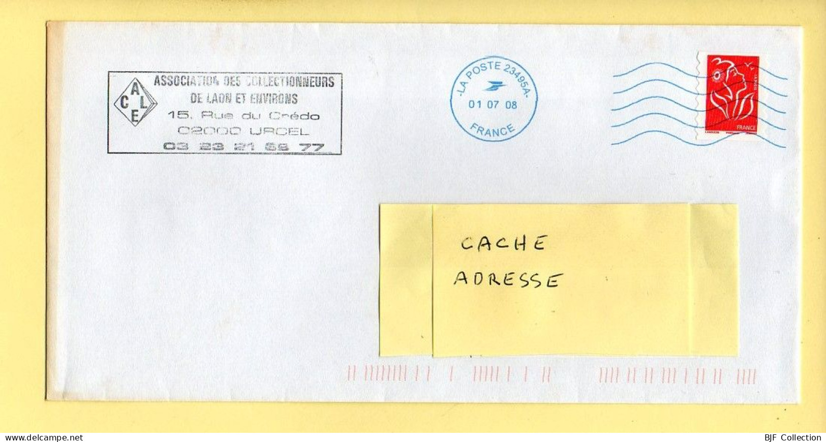 Oblitération Mécanique : Bleu / FRANCE LA POSTE – 23495A Du 01/07/2008 (voir Timbre) - Mechanical Postmarks (Other)