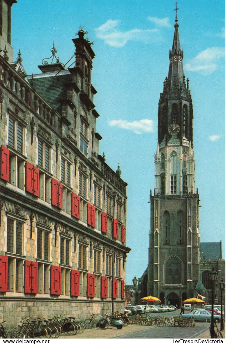 PAYS-BAS - Delft / Holland - Stadhuis En De Nieuwe Kerk - City Townhall And The New Church - Animé - Carte Postale - Delft