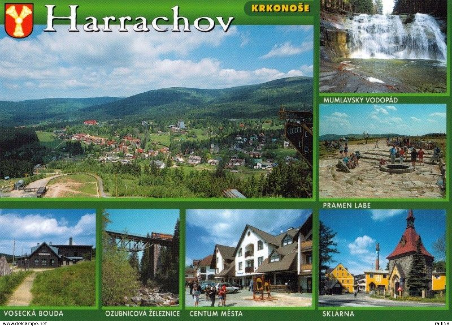 1 AK Tschechien * Ansichten Von Harrachov (deutsch Harrachsdorf) Und Das Wappen Von Harrachov * - Tschechische Republik