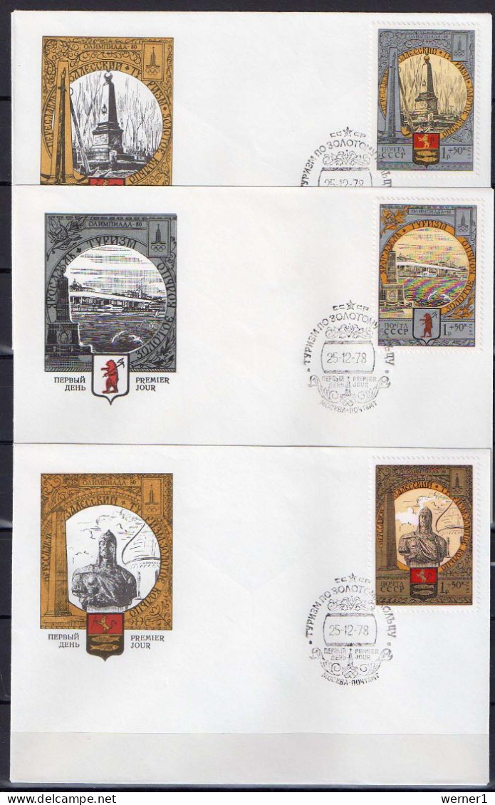 USSR Russia 1978 Olympic Games Moscow, Tourism Set Of 8 On 8 FDC - Sommer 1980: Moskau