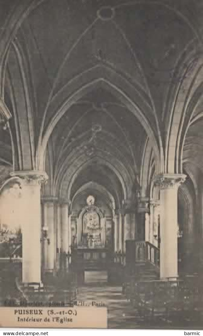 PUISEUX, INTERIEUR DE L EGLISE  REF 16350 - Puiseux En France