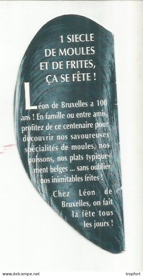 Carte De Visite LEON DE BRUXELLES  Moule Coquillage Shell - Visitenkarten