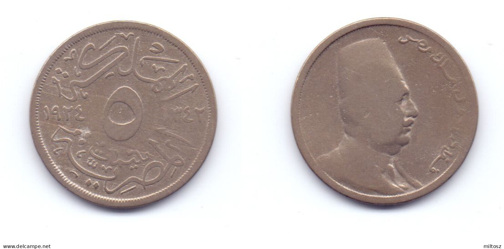 Egypt 5 Milliemes 1924 (1342) - Egipto