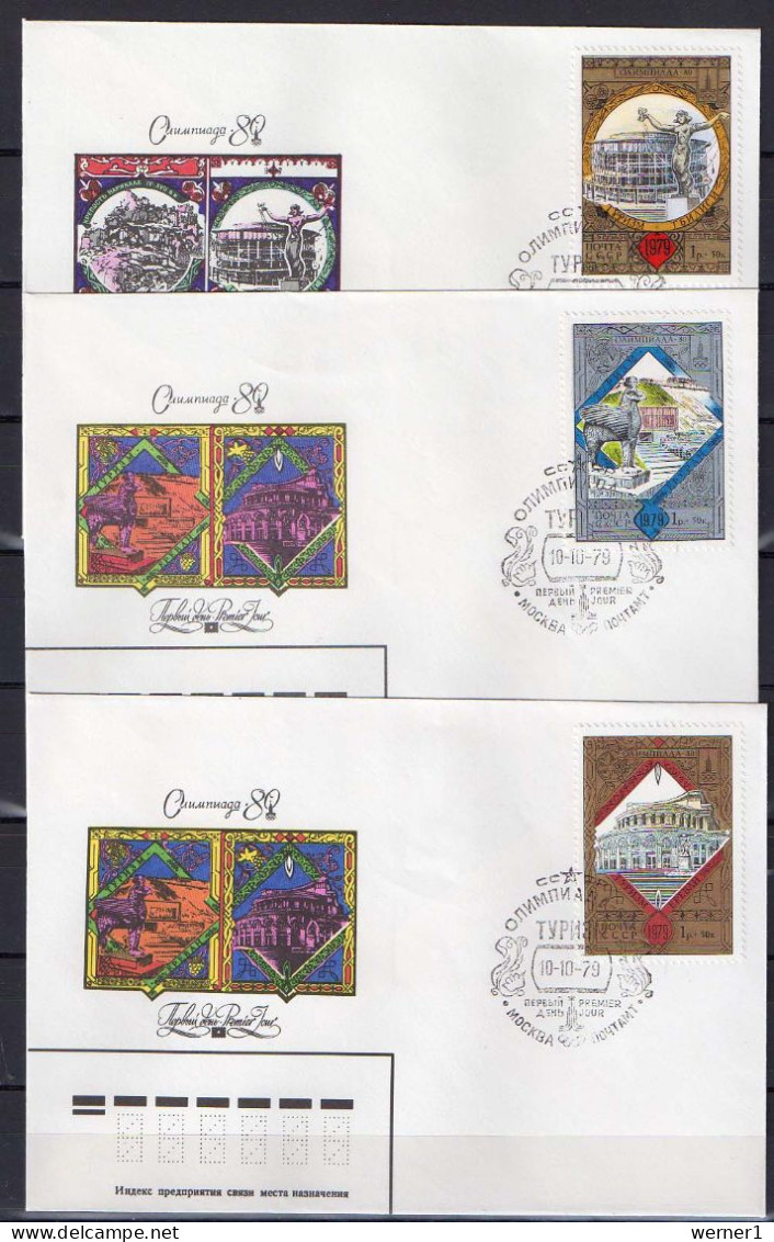 USSR Russia 1979 Olympic Games Moscow, Tourism Set Of 6 On 6 FDC - Sommer 1980: Moskau
