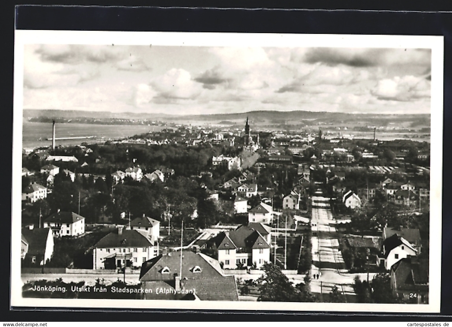 AK Jönköping, Utsikt Fran Stadsparken, Alphyddan  - Schweden