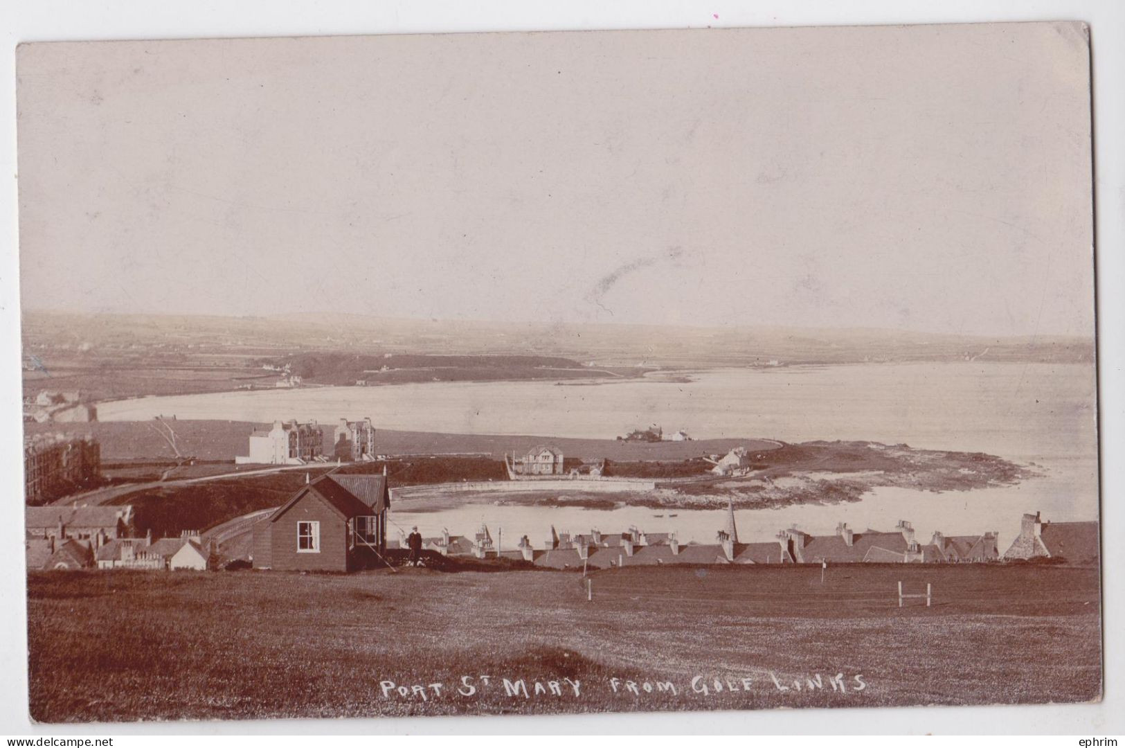 Port St Mary From Golf Links Isle Of Man Sport Terrain De Golf - Ile De Man