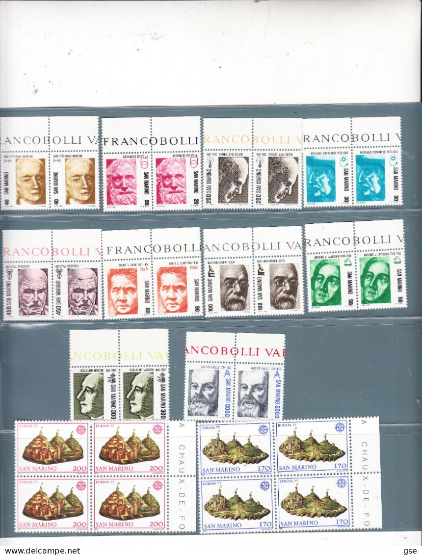 S.MARINO 200 Francobolli Nuovi Senza Linguella -  23 Serie Complete  (ripetute 2 Volte) - Collections, Lots & Series