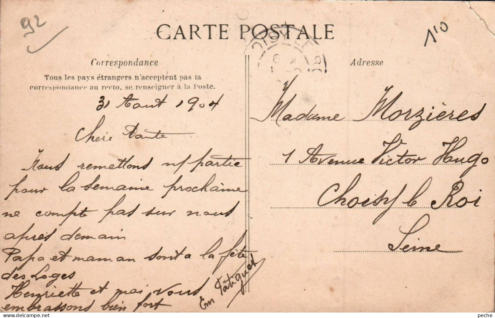 N°2633 W -cpa Robinson -pas De Veine- - Altri & Non Classificati