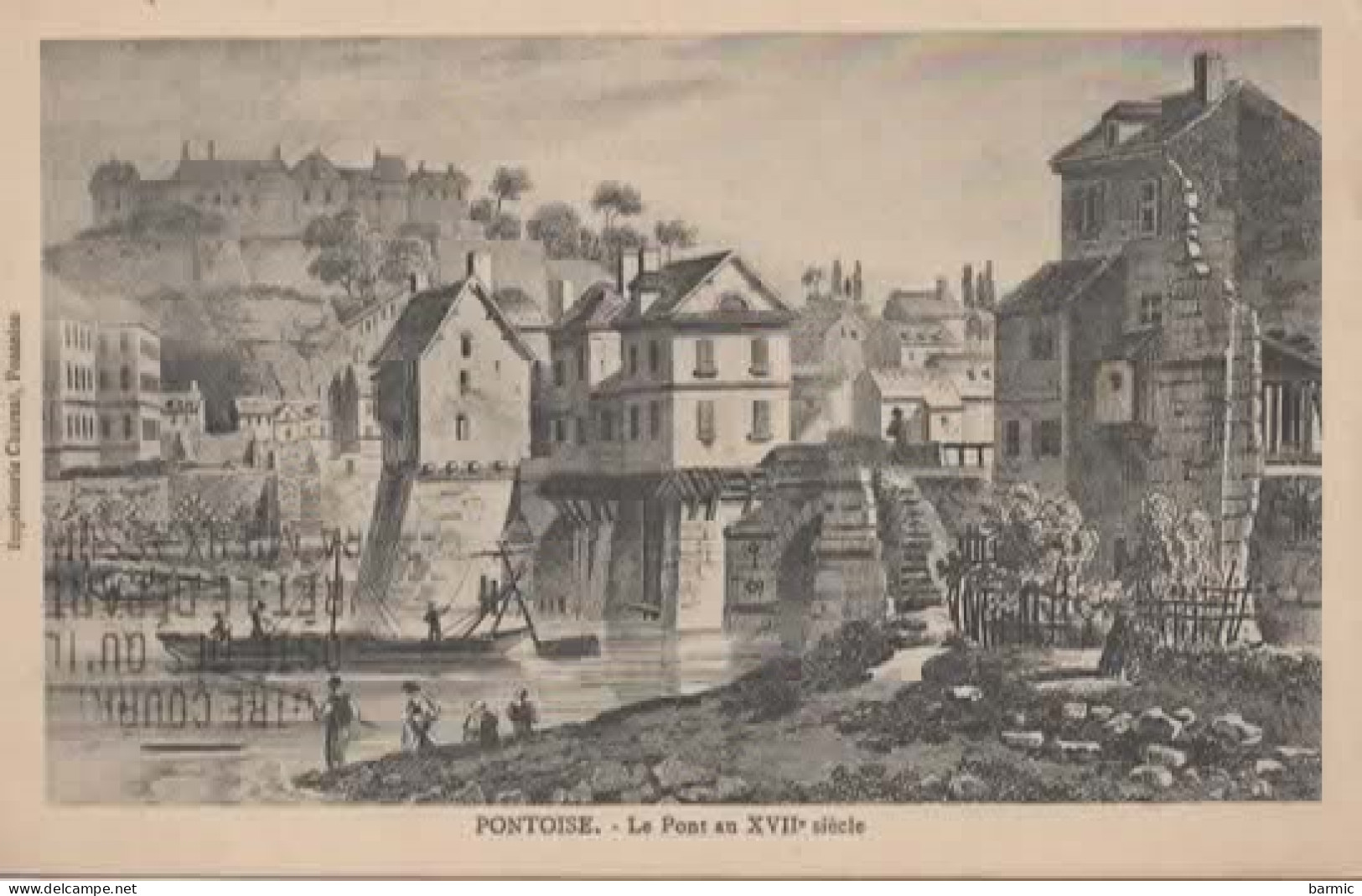 PONTOISE, LE PONT AU XVIIe SIECLE, BELLE ANIMATION REF 16352 - Pontoise