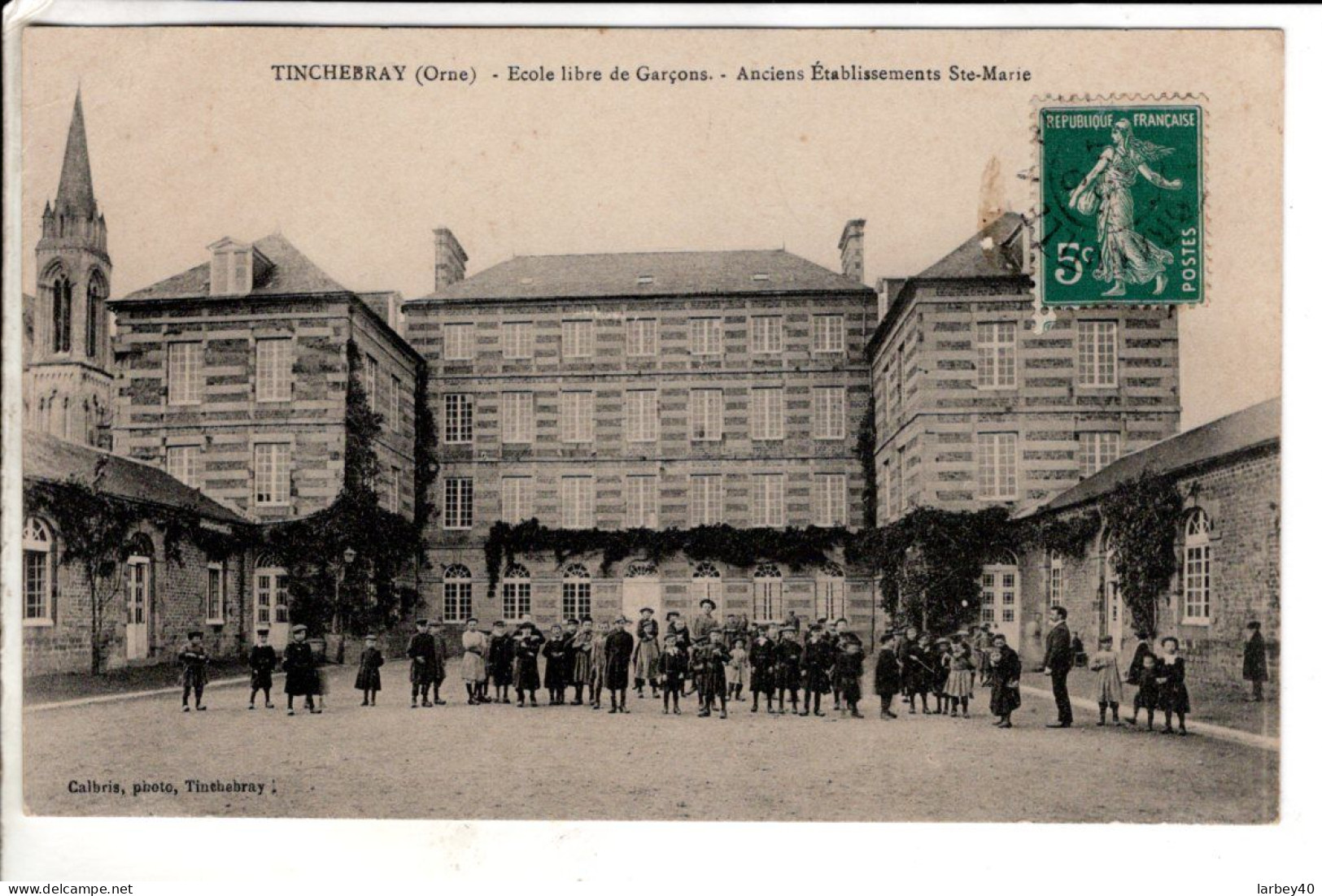 61 - TINCHEBRAY ECOLE LIBRE DE GARCON - ANCIEN ETS STE MARIE - Cartes Postales Ancienne - Autres & Non Classés