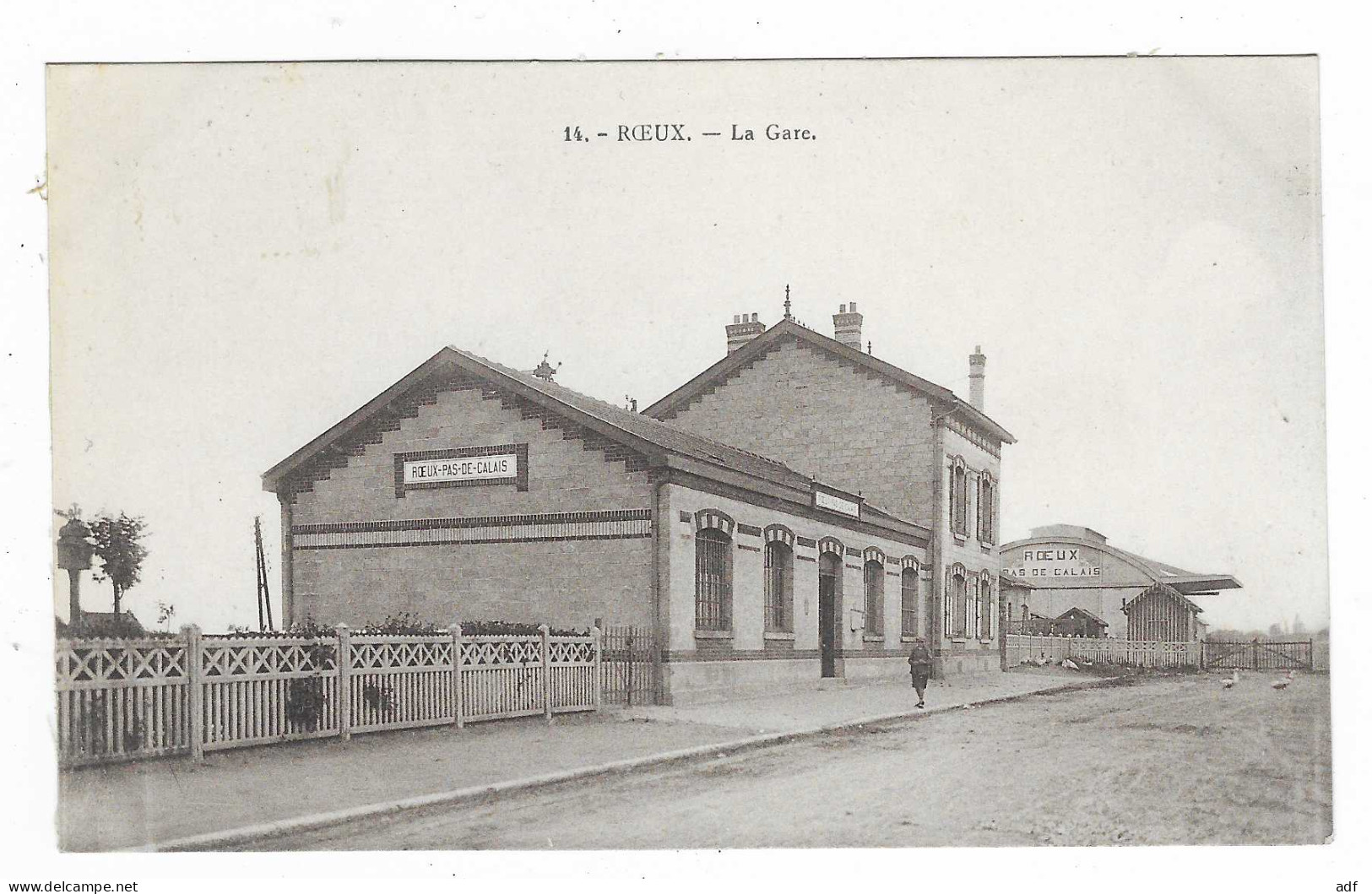 CPA ROEUX, LA GARE, PAS DE CALAIS 62 - Sonstige & Ohne Zuordnung