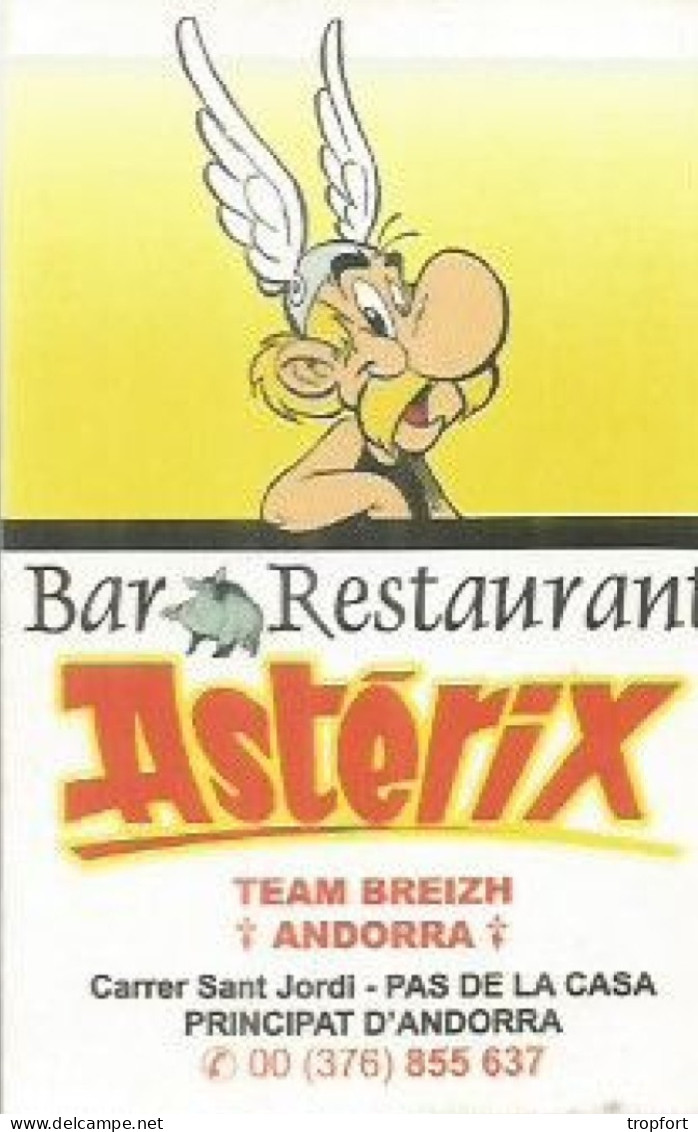 Carte De Visite Bar Restaurant ASTERIX  ANDORRE ANDORRA  EL ROSAT Bd - Visitekaartjes