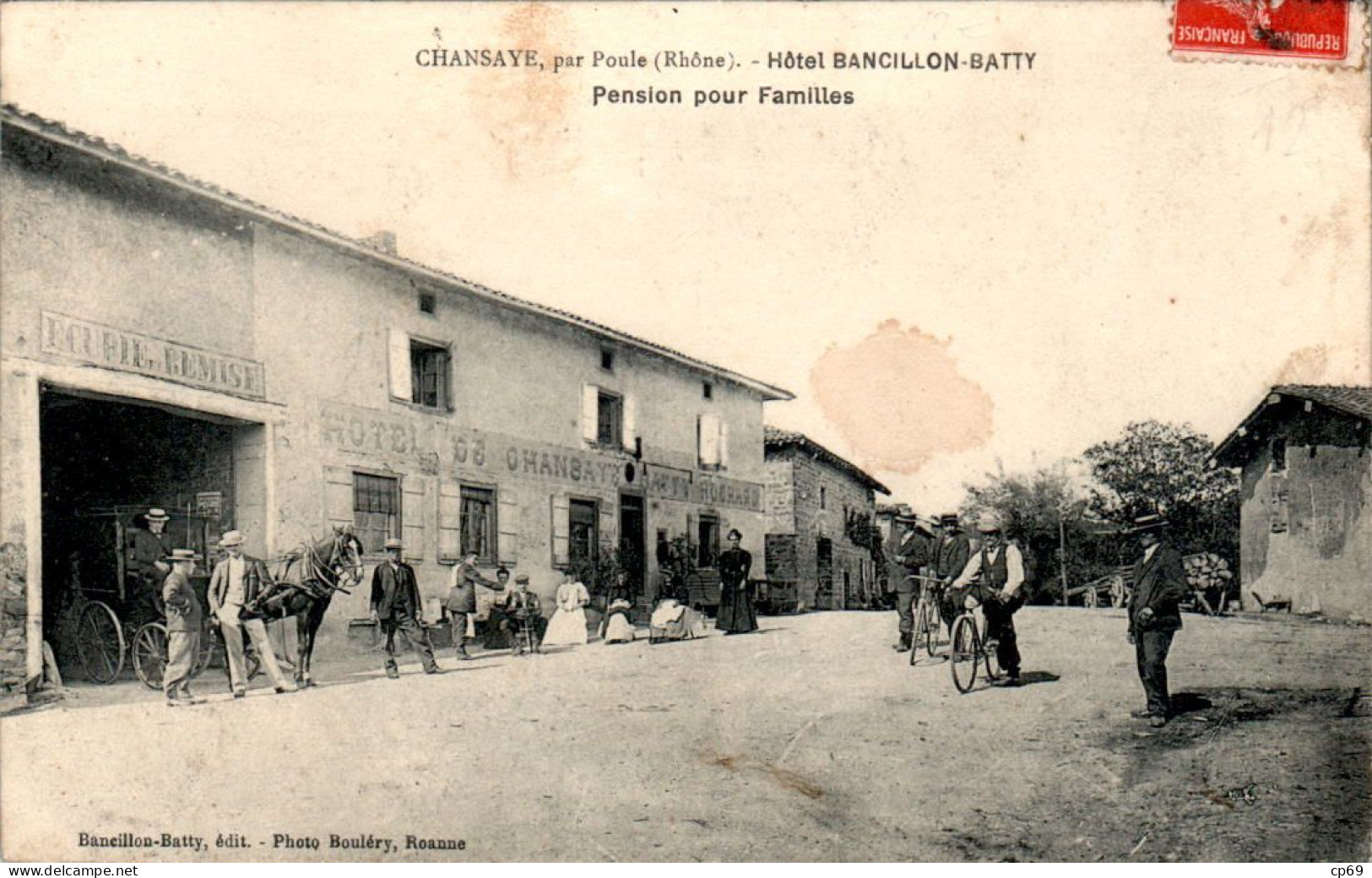 Poule-lès-Echarmeaux Canton De Lamure-sur-Azergues Chansaye Hôtel Bancillon-Batty Hotel Rhône 69870 En B.Etat - Autres & Non Classés