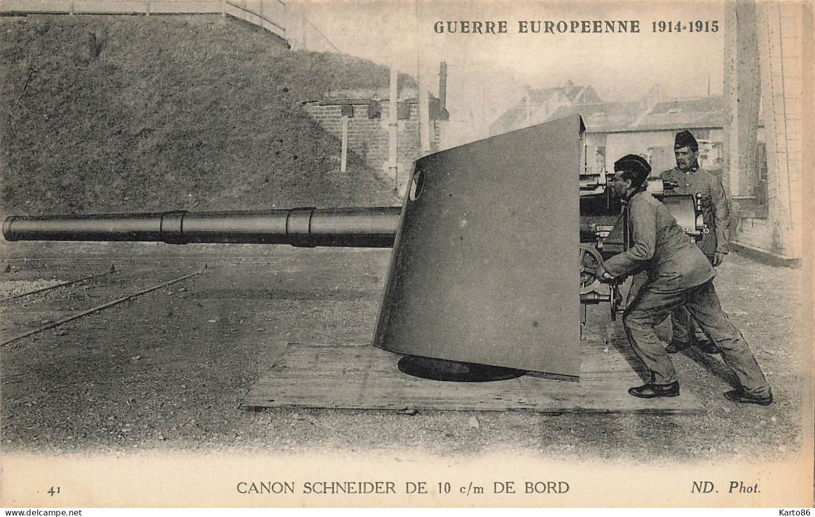 Militaria * Canon Schneider De 10 C/m De Bord * Armement Canon * Guerre 1914 1918 Ww1 - Guerra 1914-18