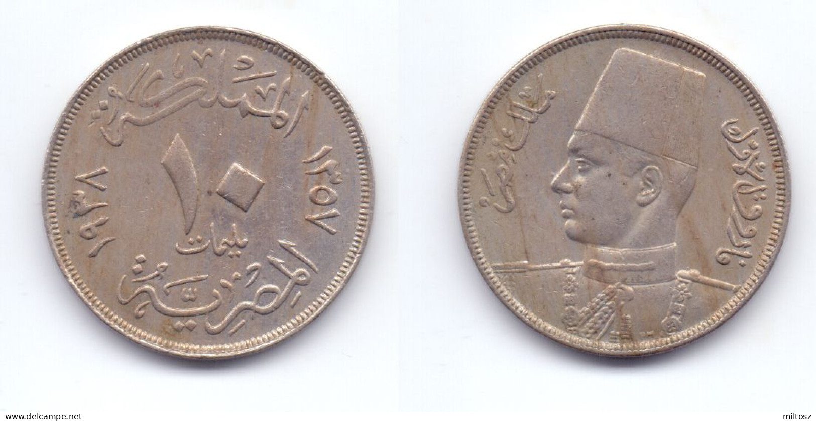 Egypt 10 Milliemes 1938 (1357) - Egypt