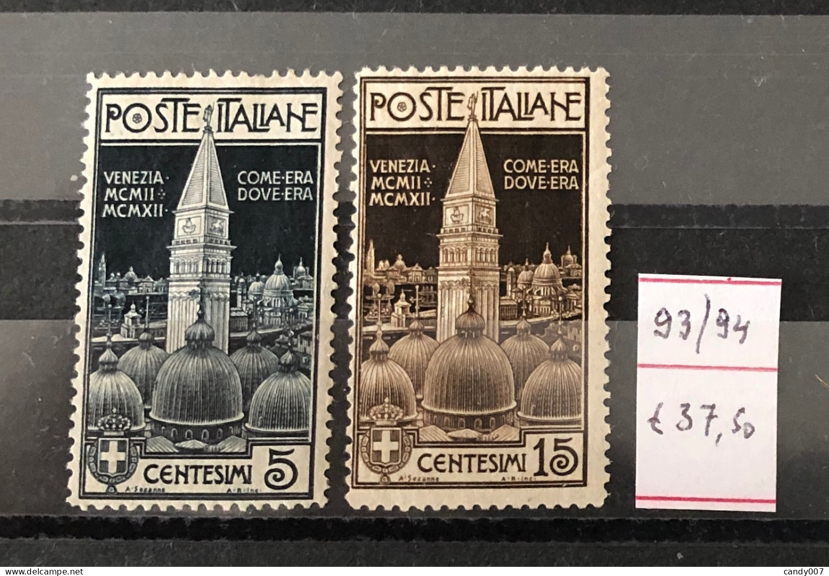 Italie Timbres  N° 93/94 Neuf* - Nuovi