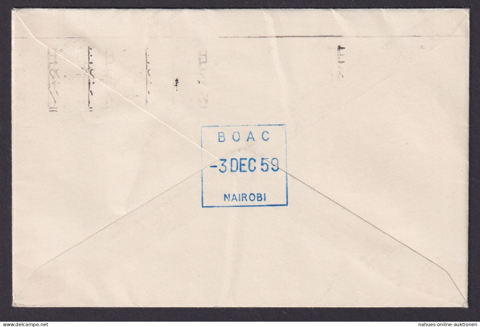Flugpost Brief Air Mail Grossbritannien BOAC COMET 4 JETLINER Welkugel Nairobi - Lettres & Documents