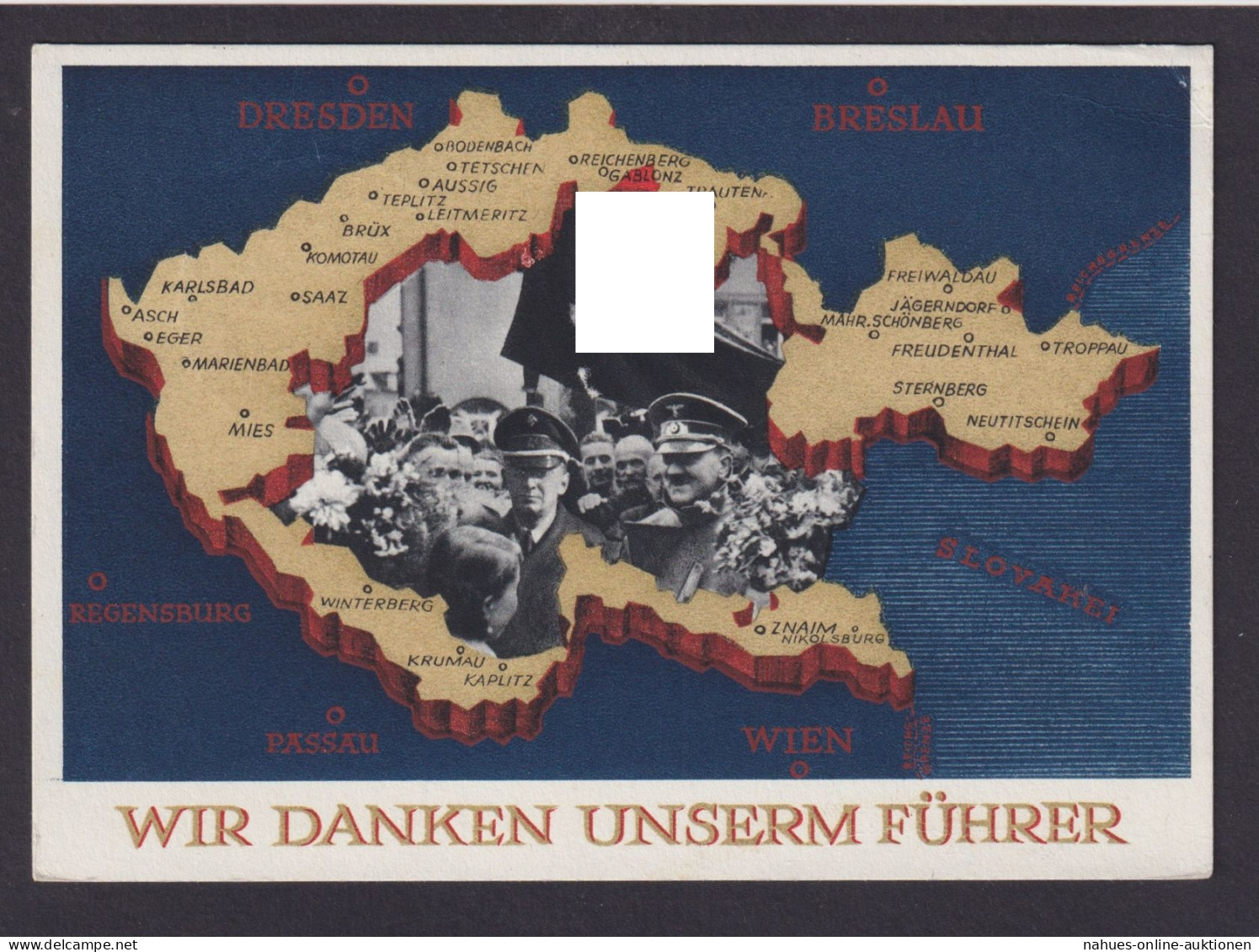 Karlsbad Sudetenland Ganzsache Deutsches Reich Seltener SST Wahl + Bekenntnistag - Briefe U. Dokumente