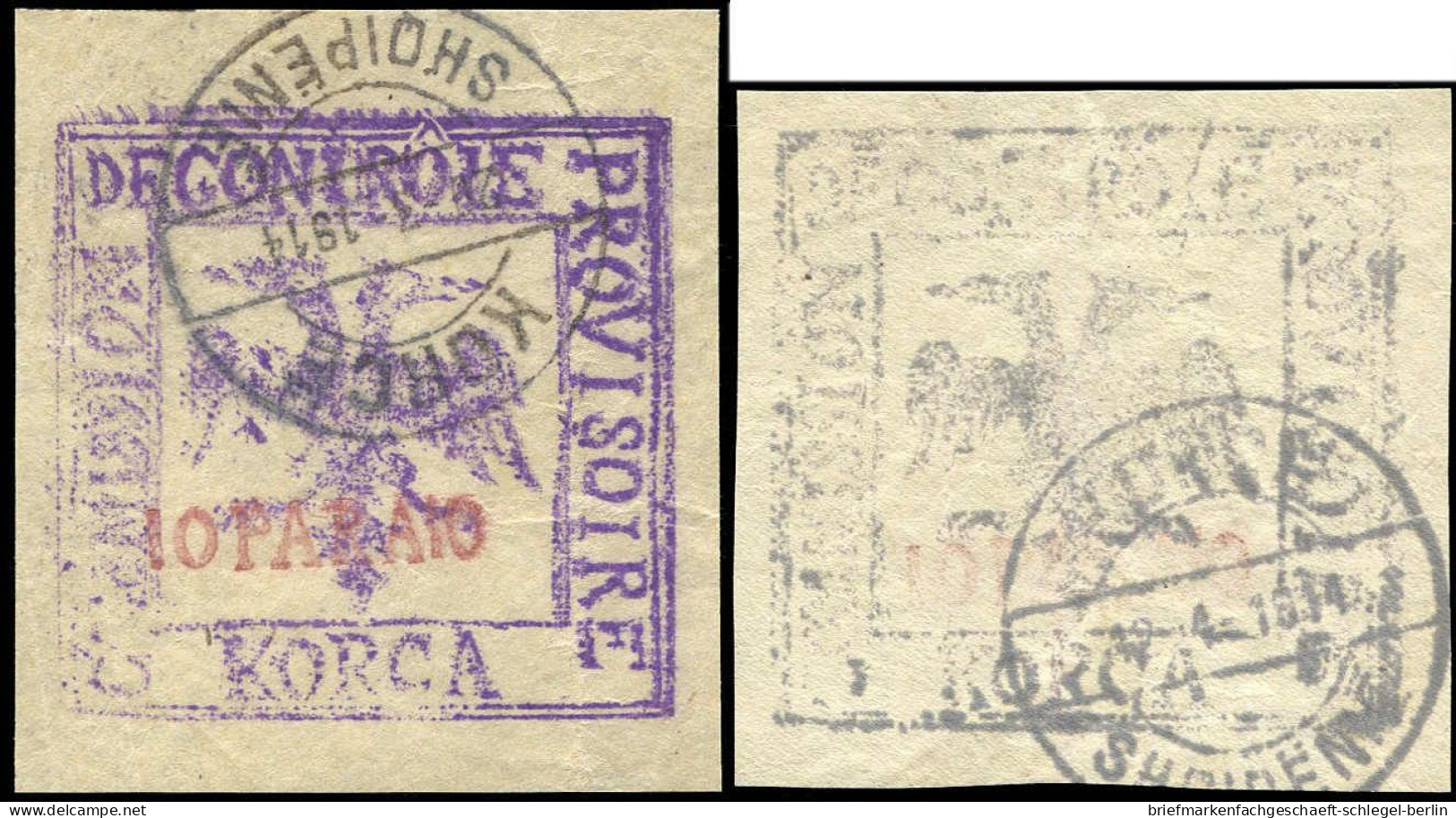 Albanien, 1914, 1a/b, Gestempelt - Albanië