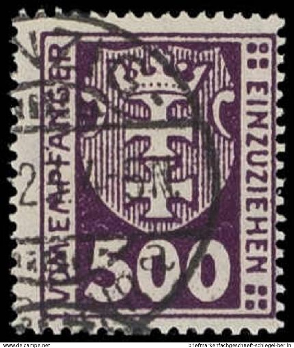 Danzig, 1923, P 19 Y, Gestempelt - Postage Due