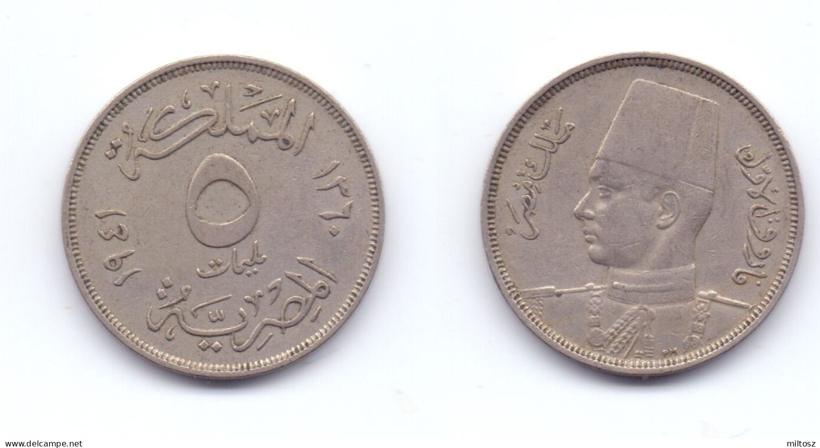 Egypt 5 Milliemes 1941 (1360) - Aegypten