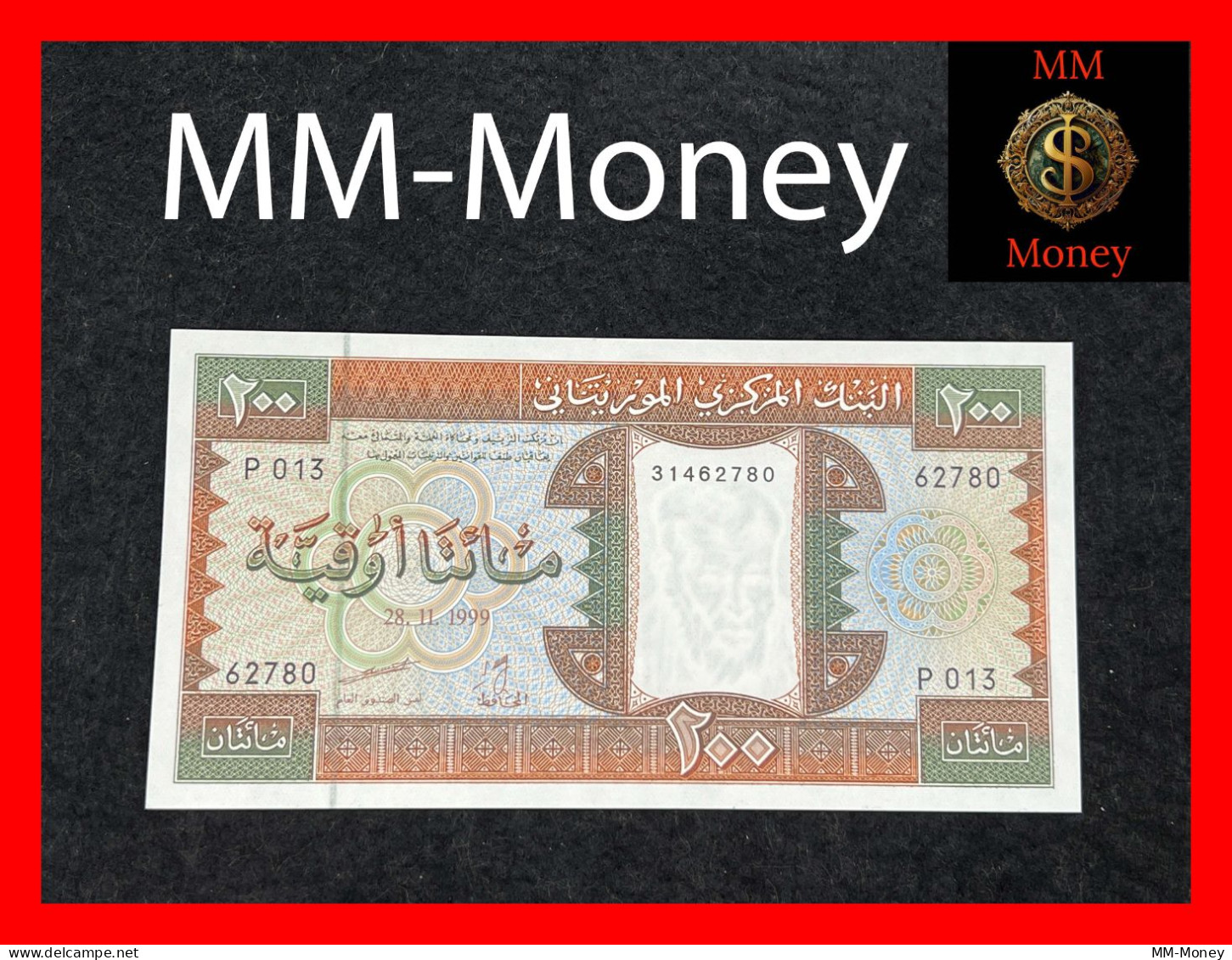 MAURITANIA 200 Ouguiya 28.11.1999  P.  5   UNC - Mauritanie