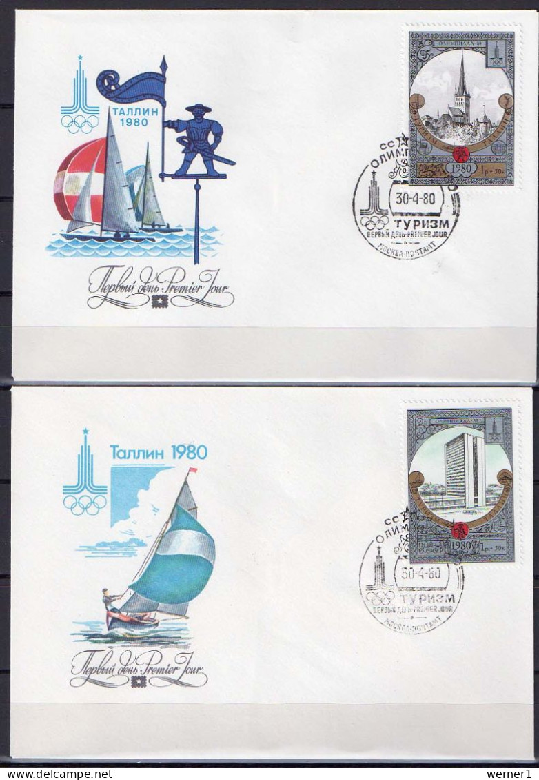 USSR Russia 1980 Olympic Games Moscow, Tourism Set Of 10 On 10 FDC - Summer 1980: Moscow