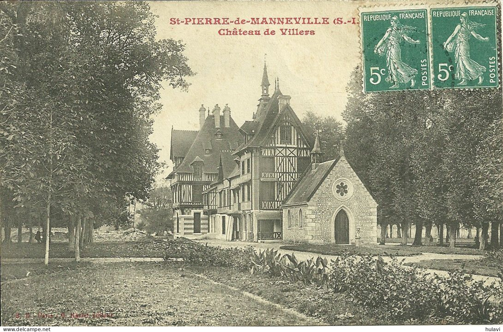 76  SAINT PIERRE DE MANNEVILLE - CHATEAU DE VILLERS (ref 8724) - Autres & Non Classés