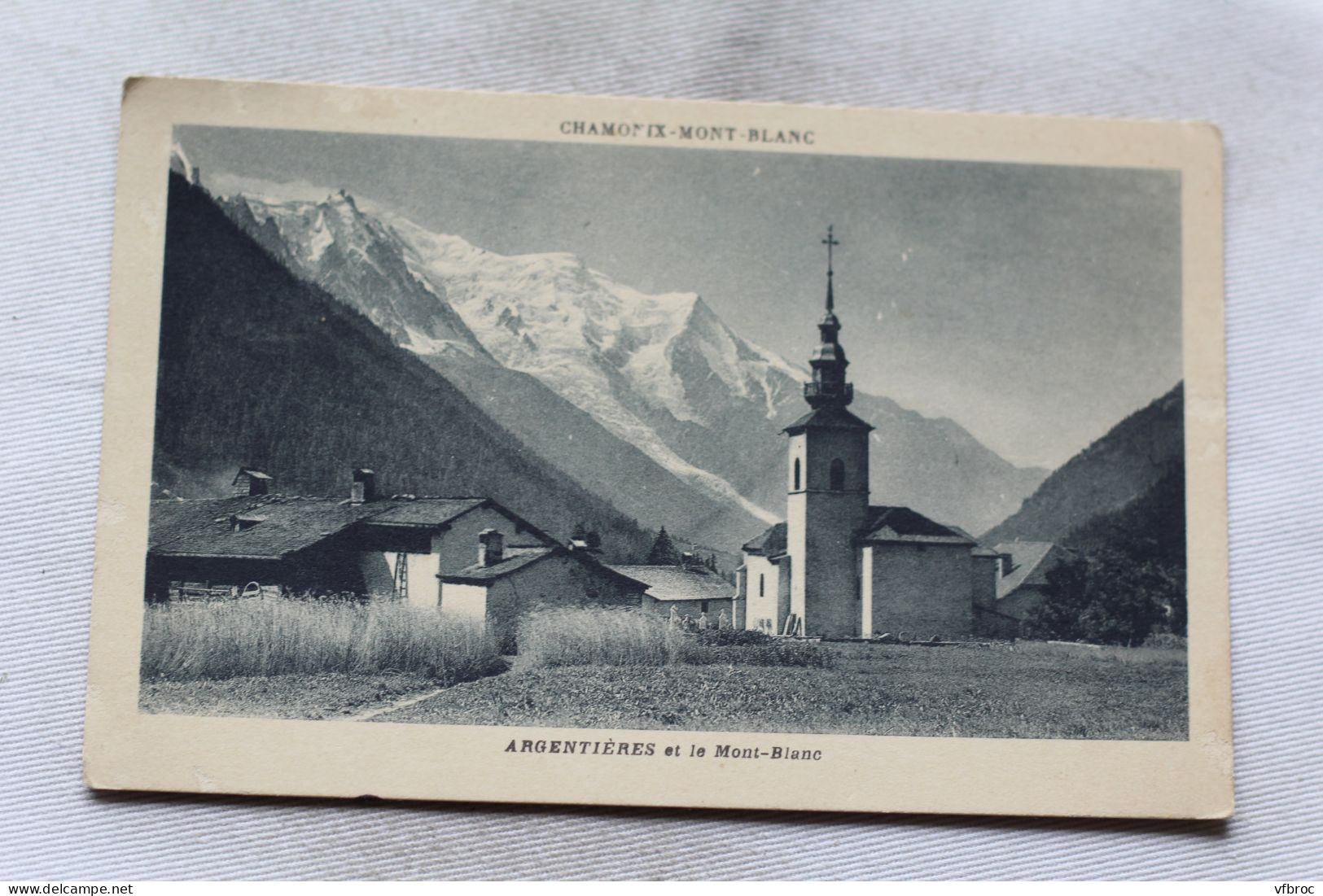 N795, Cpa 1938, Argentières Et Le Mont Blanc, Haute Savoie 74 - Sonstige & Ohne Zuordnung