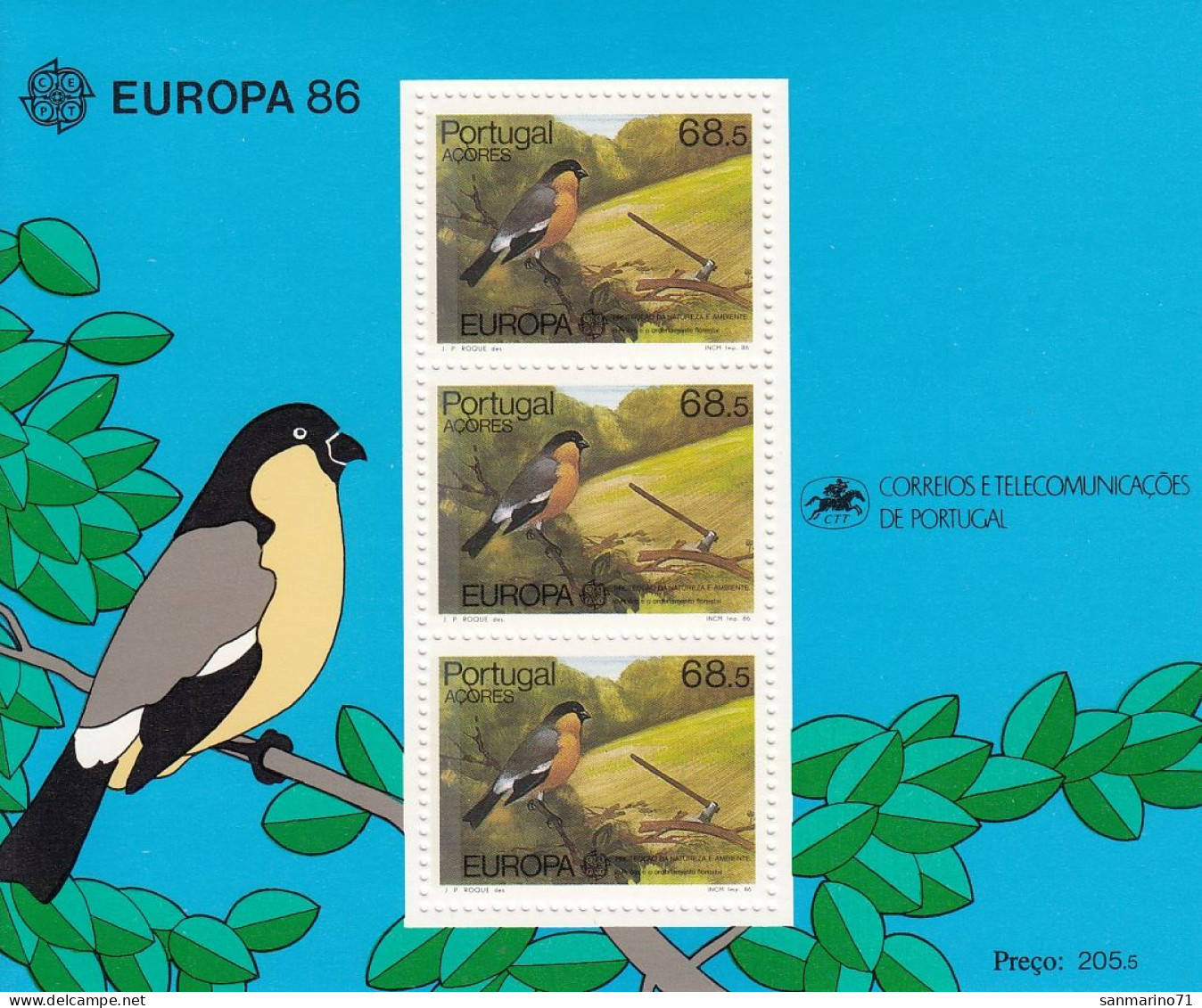 PORTUGAL Azores Block 7,unused - Other & Unclassified