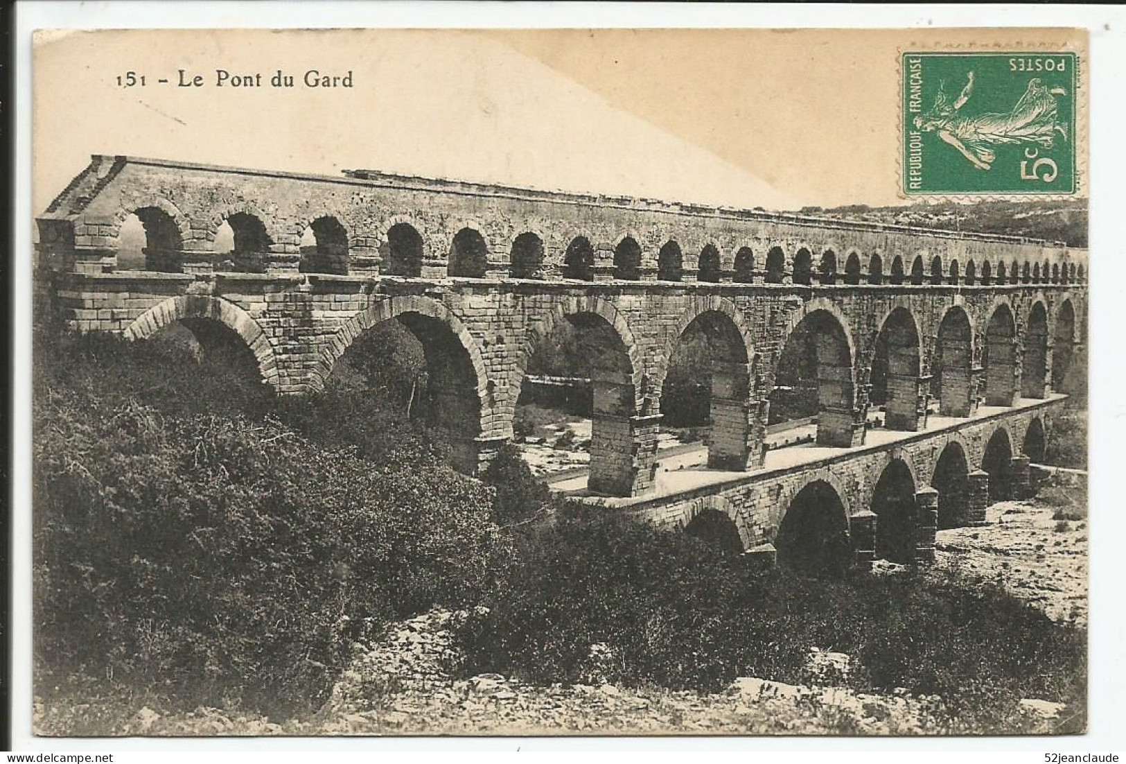 Le Pont Du Gard     1910    N° 151 - Autres & Non Classés