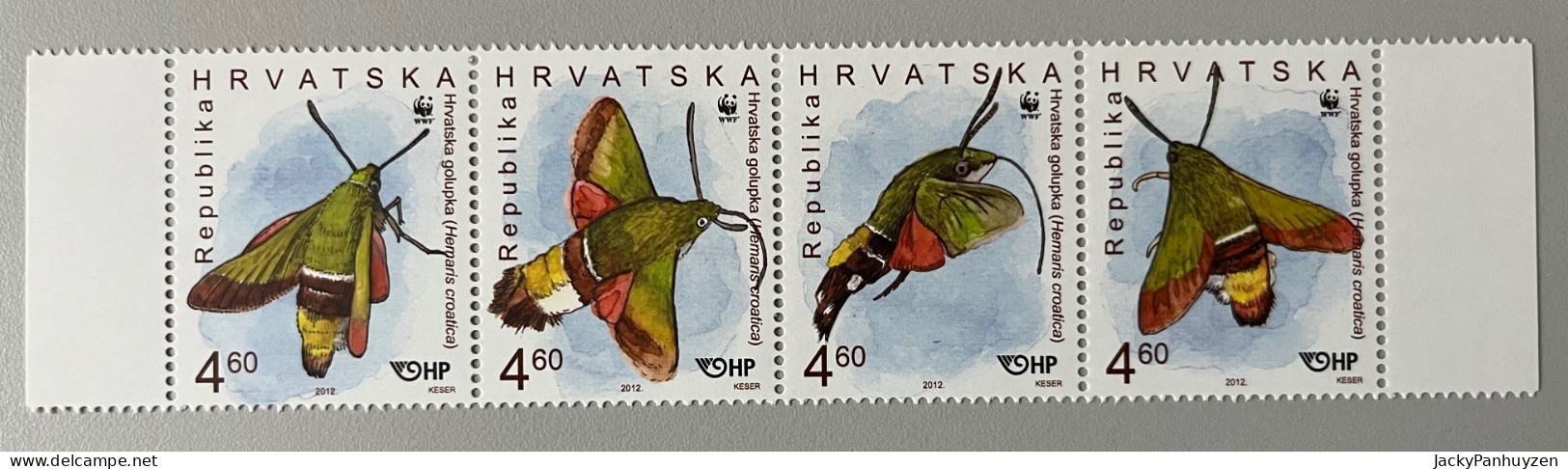 WWF 2012 : CROATIA - Butterflies - MNH ** - Unused Stamps
