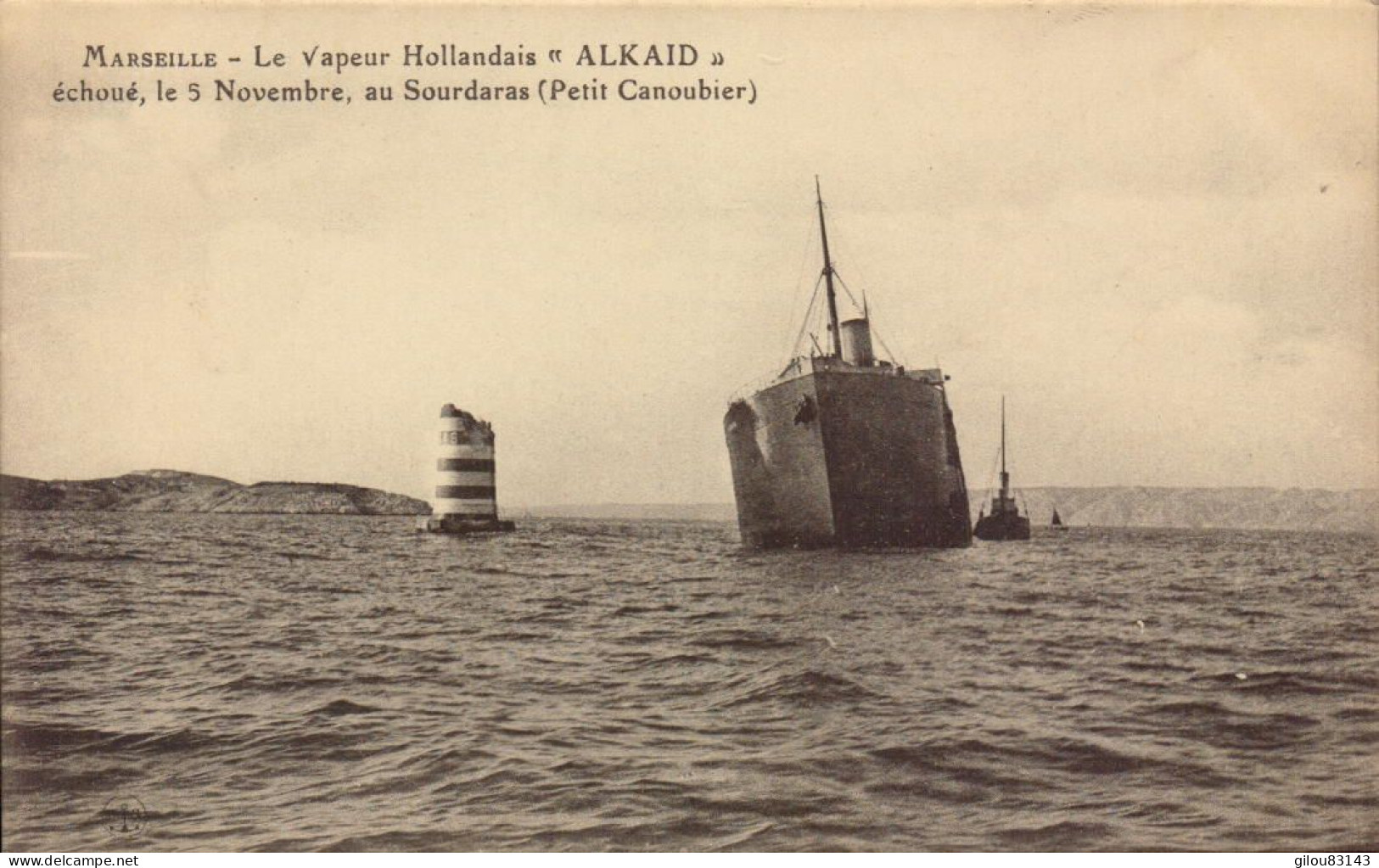 Bouches Du Rhone, Marseille, Le Vapeur Hollandais " Alkaid " Echoué - Ohne Zuordnung