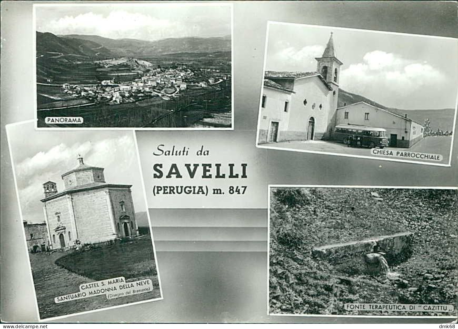 SAVELLI ( PERUGIA ) SALUTI / VEDUTINE - EDIZIONE PETRANGELI - SPEDITA 1970 (20583) - Perugia
