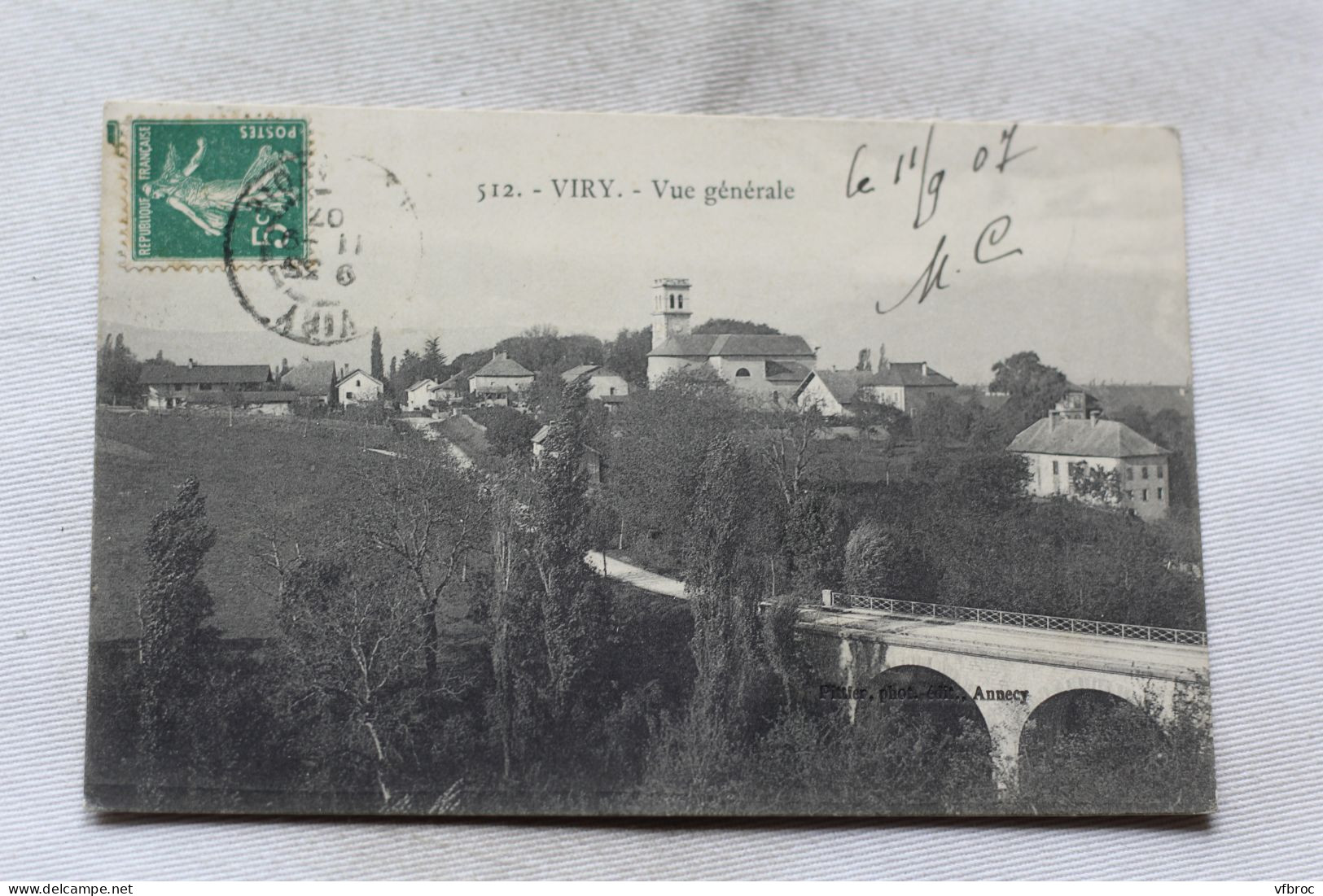 Cpa 1907, Viry, Vue Générale, Haute Savoie 74 - Autres & Non Classés