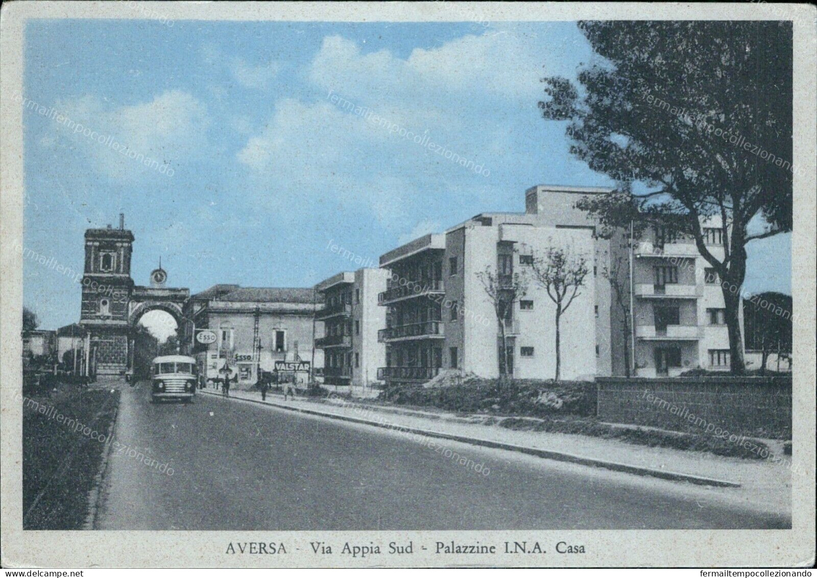 Cr287 Cartolina Aversa Via Appia Sud Palazzine Ina Casa Caserta Campania - Caserta