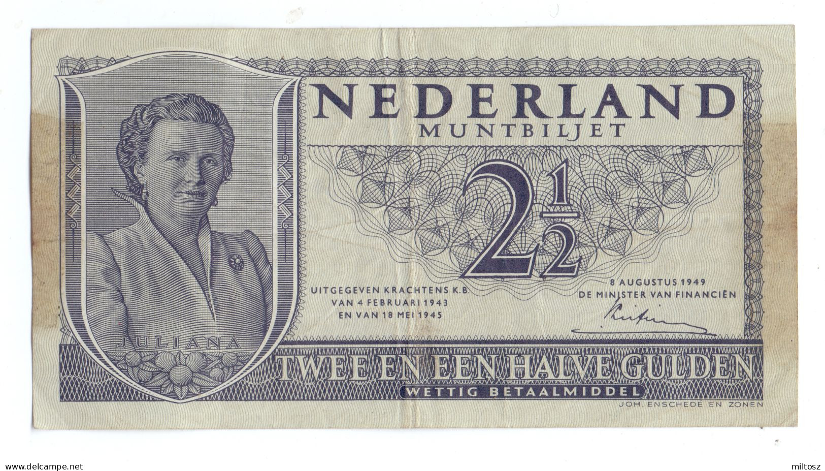 Netherlands 2 1/2 Gulden 1949 - 2 1/2 Gulden
