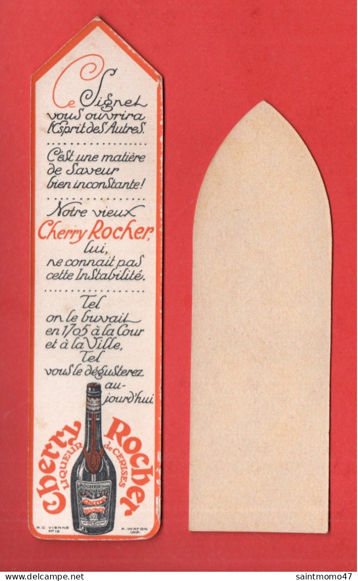 2 MARQUE-PAGES . " COINTREAU LIQUEUR " . " CHERRY ROCHER . LIQUEUR DE CERISES " - Réf. N°110 E - - Bookmarks