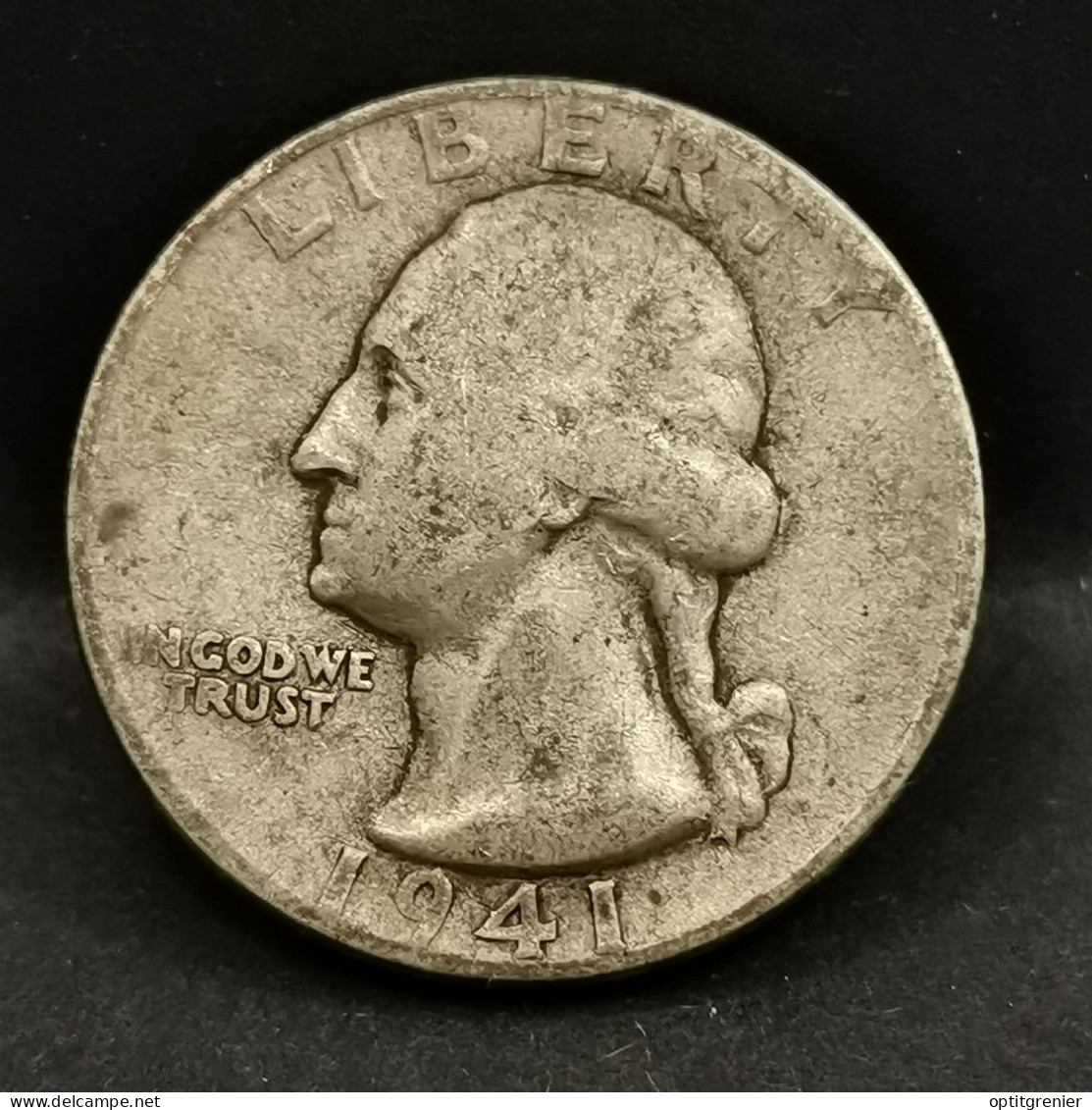 WASHINGTON QUARTER DOLLAR ARGENT 1941 PHILADELPHIE USA / SILVER / 1/4 $ - 1932-1998: Washington