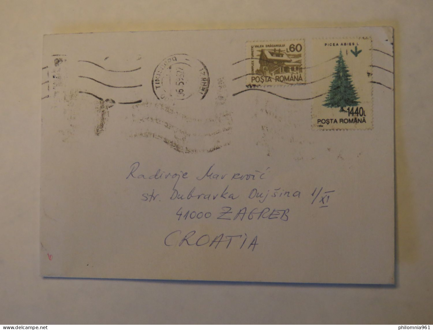 ROMANIA COVER TO CROATIA - Other & Unclassified